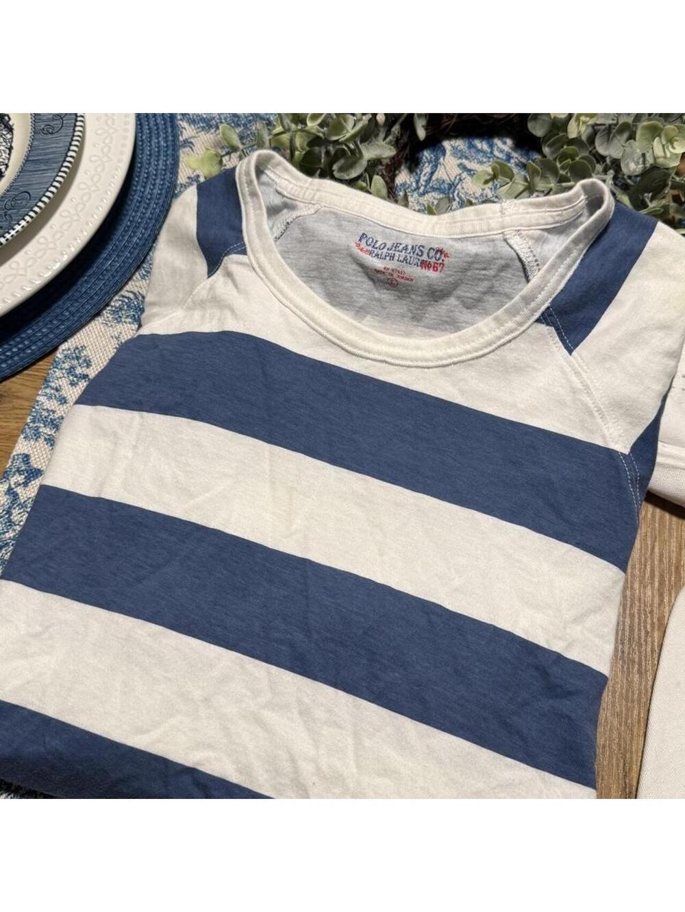 Polo Ralph Lauren Women's Multi and Blue Shirt